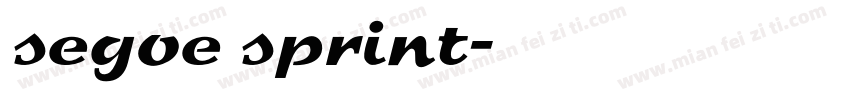 segoe sprint字体转换